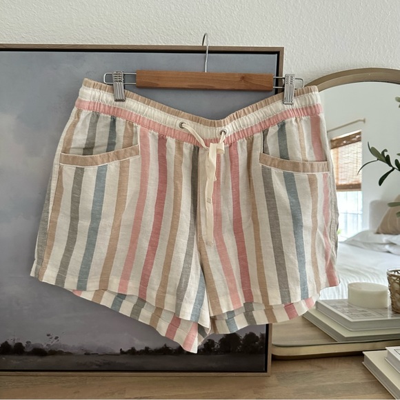 GAP Striped Linen Shorts Sz Large NWT - Picture 6 of 6